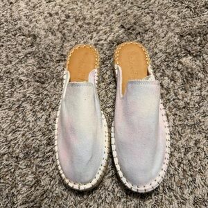 Splendid Julia Slip-On Espadrille Mules Women's 7.5 Pastel Tie Dye